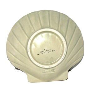 Vintage Fitz & Floyd Coquille Shell-Shaped Dish Pink Seashell Accents Japan